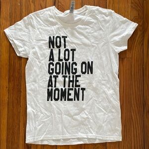 Graphic White T-Shirt with Bold Text